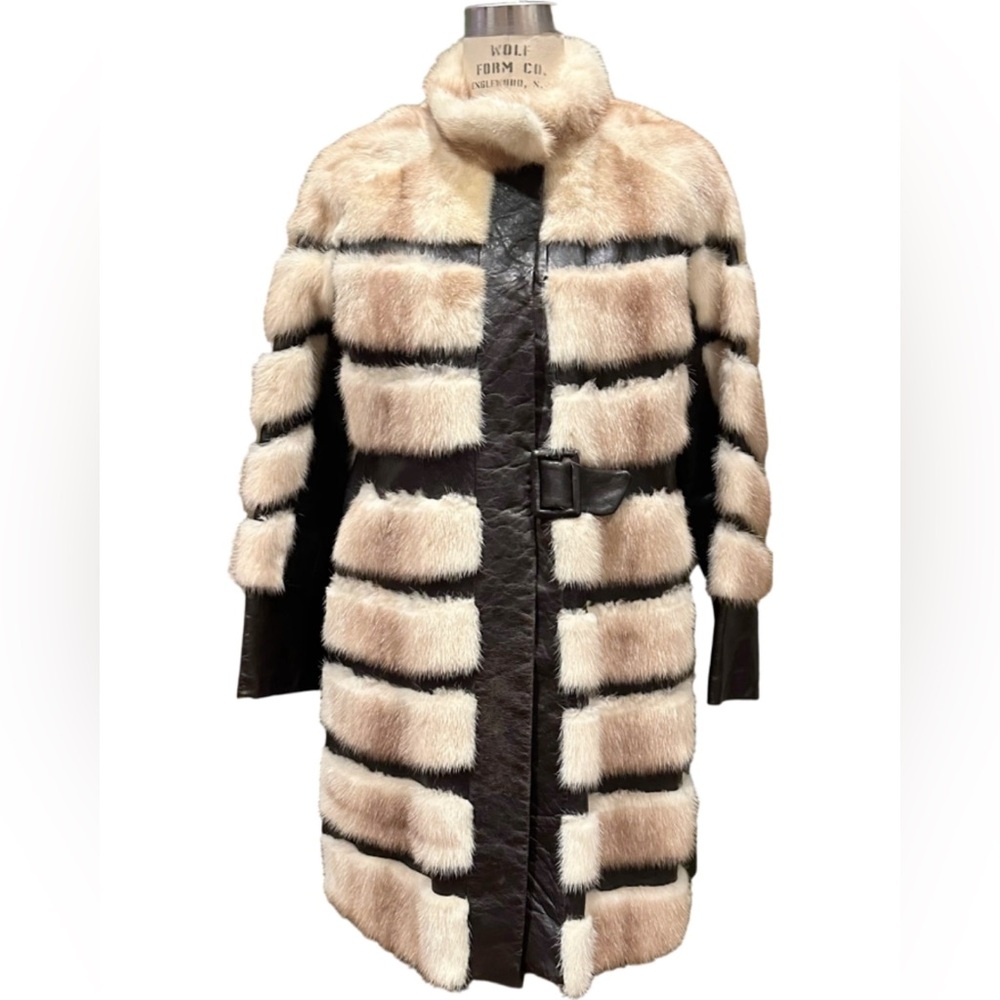 Vintage The Mink Barn Furs by Talidis Fur & Leather Coat Women’s Monogrammed